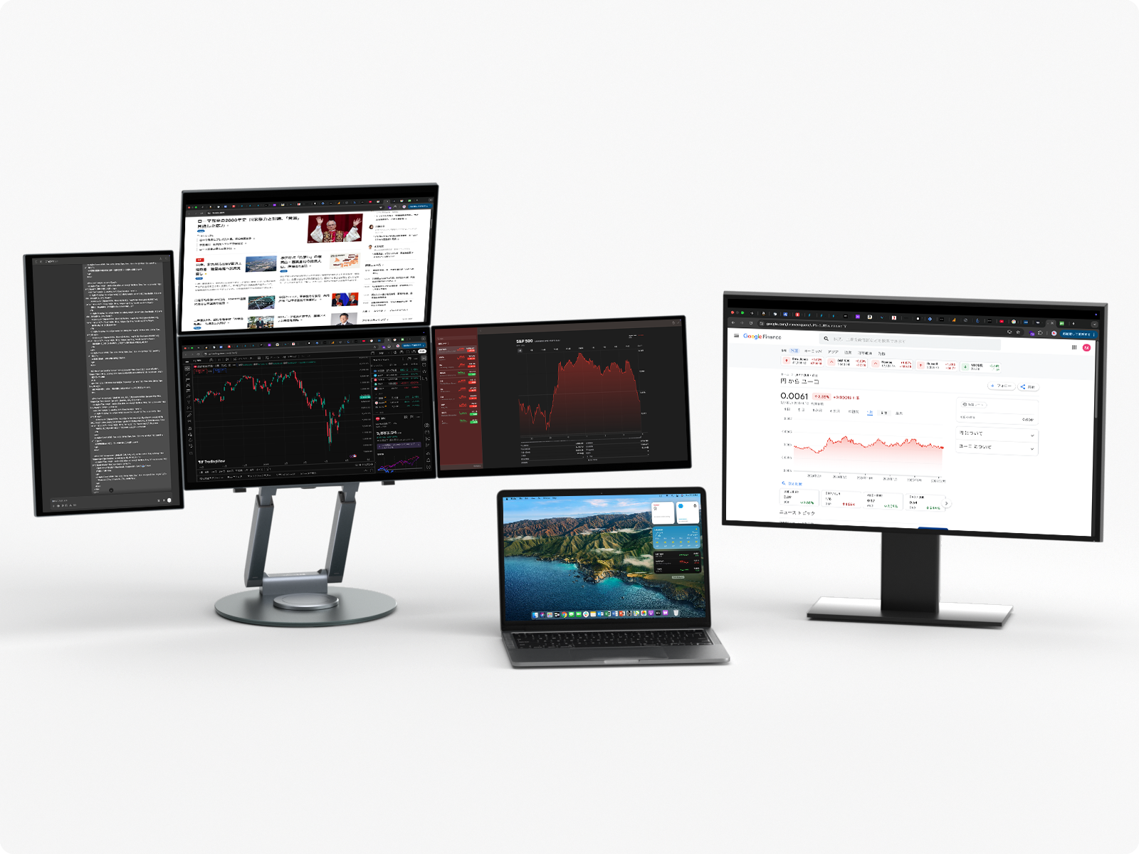 従来のマルチモニター環境とWiseeの組み合わせ