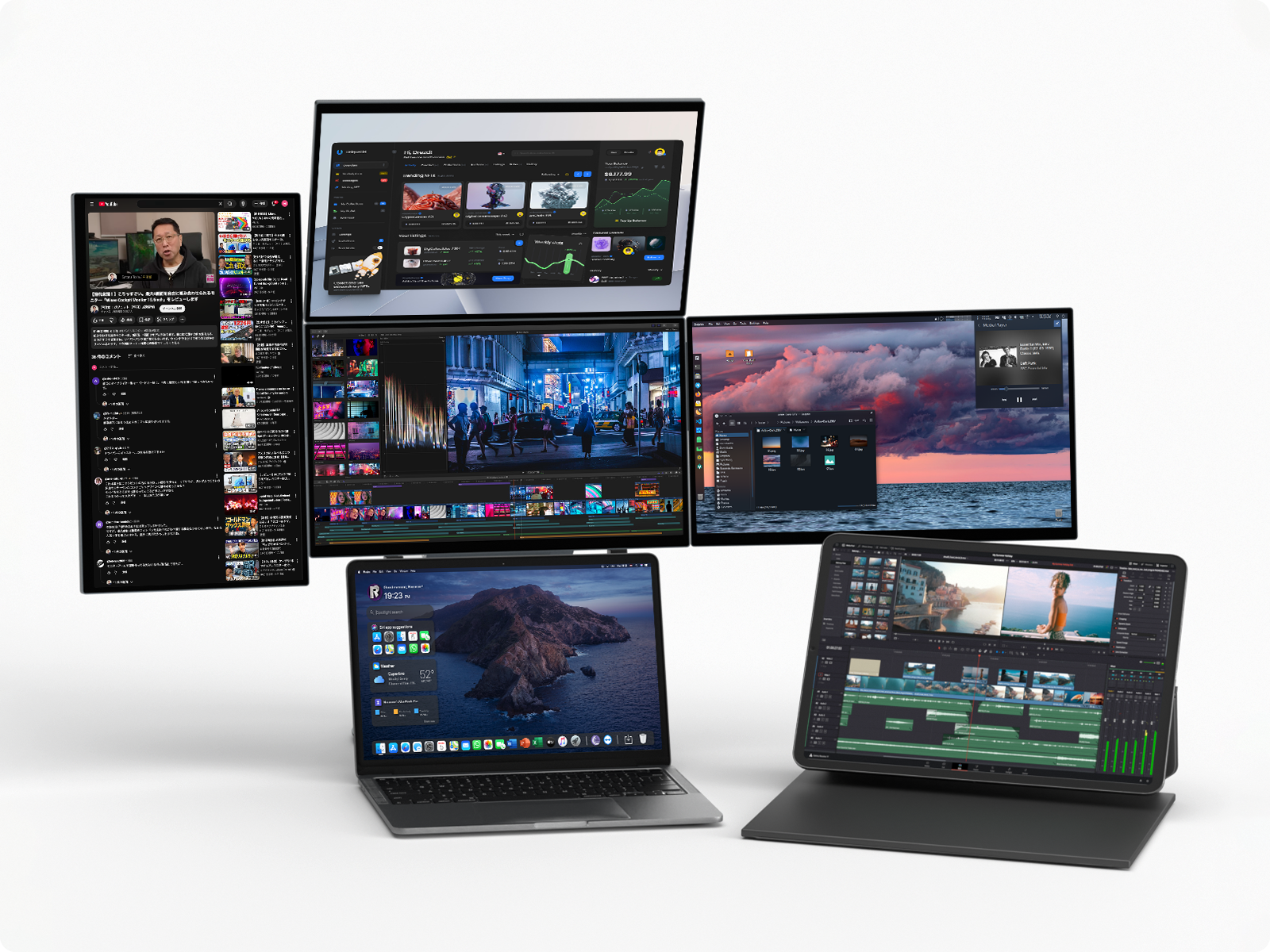 ポータブルモニターとWiseeの組み合わせ