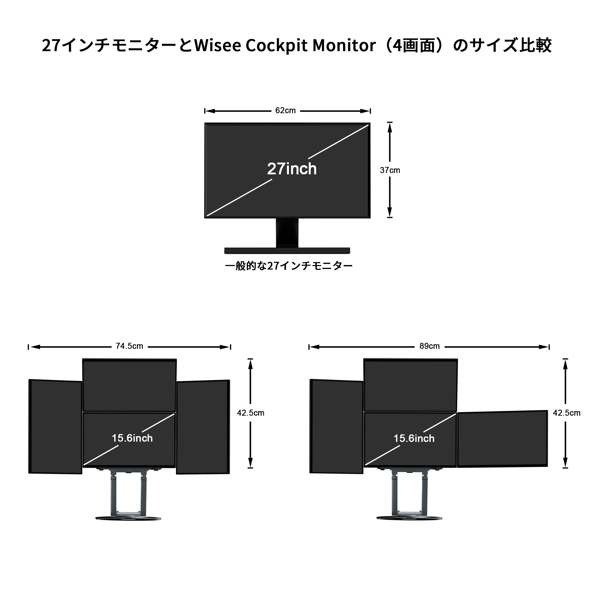 27インチとのサイズ比較