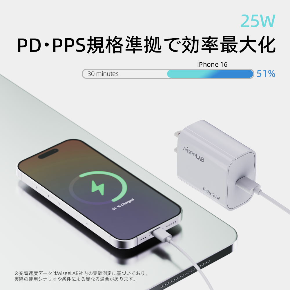 WiseeLAB Charger Q25｜25W急速充電器
