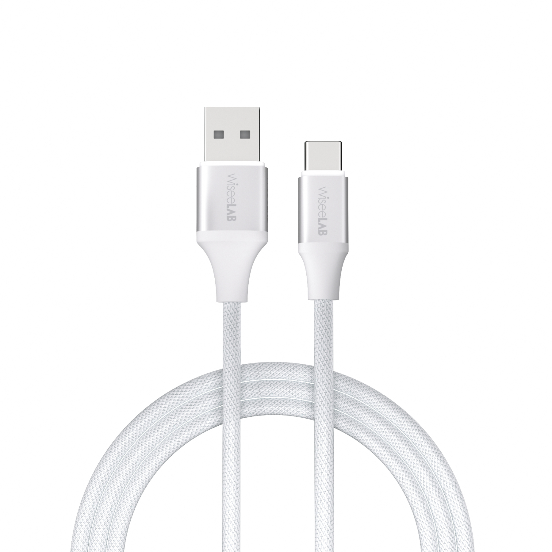 WiseeLAB USB-A & USB-C ケーブル(1.2m,ナイロン編み)