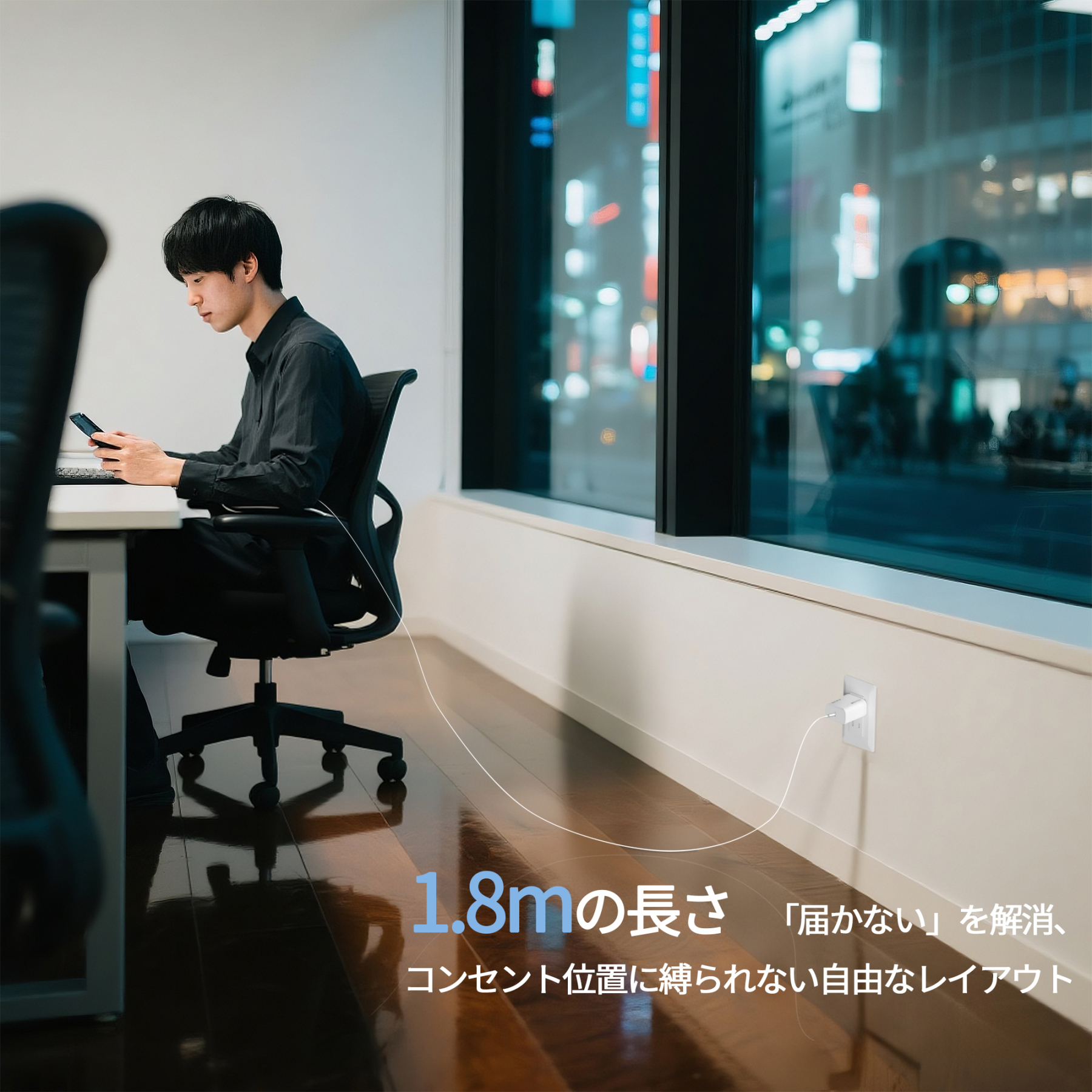 WiseeLAB USB-C & USB-C ケーブル(1.8m,ナイロン編み)