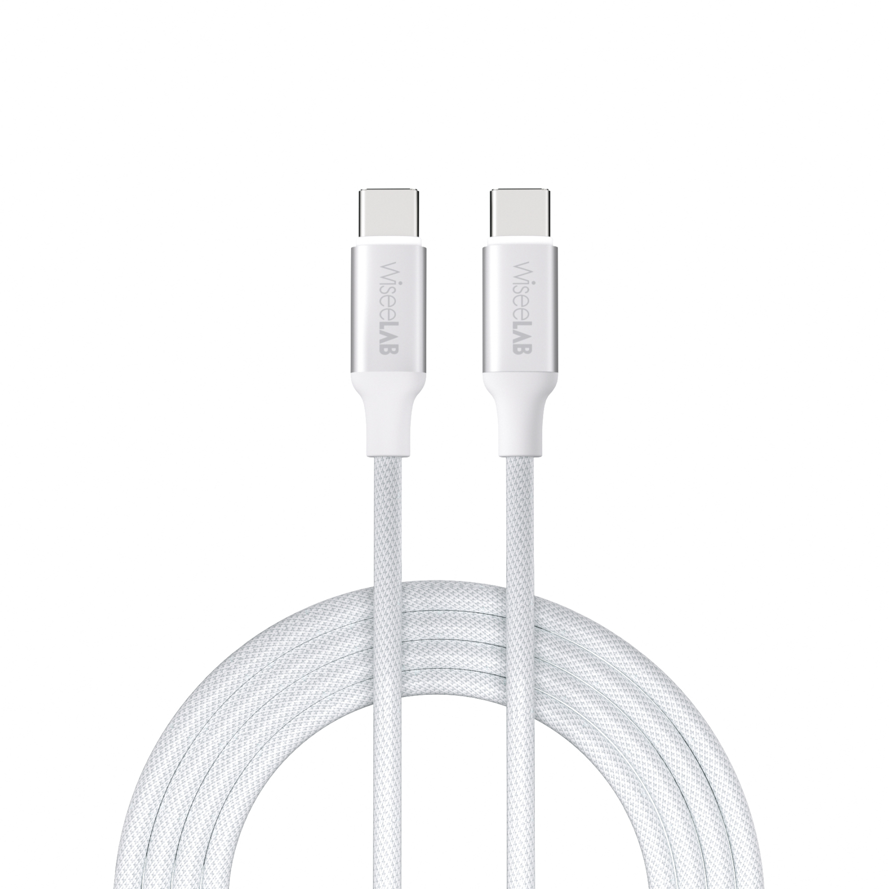 WiseeLAB USB-C & USB-C ケーブル(1.8m,ナイロン編み)