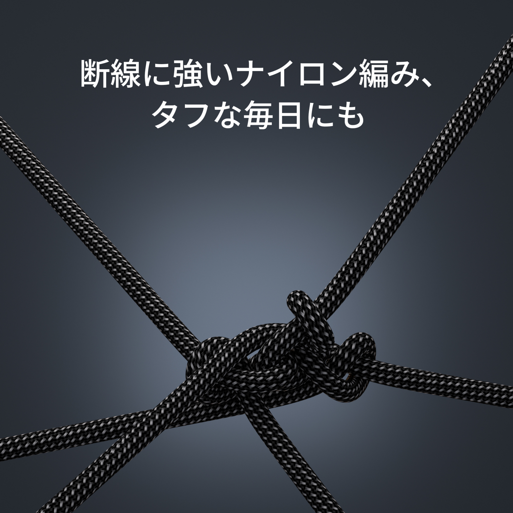 WiseeLAB USB-A & USB-C ケーブル(1.2m,66W,ナイロン編み)