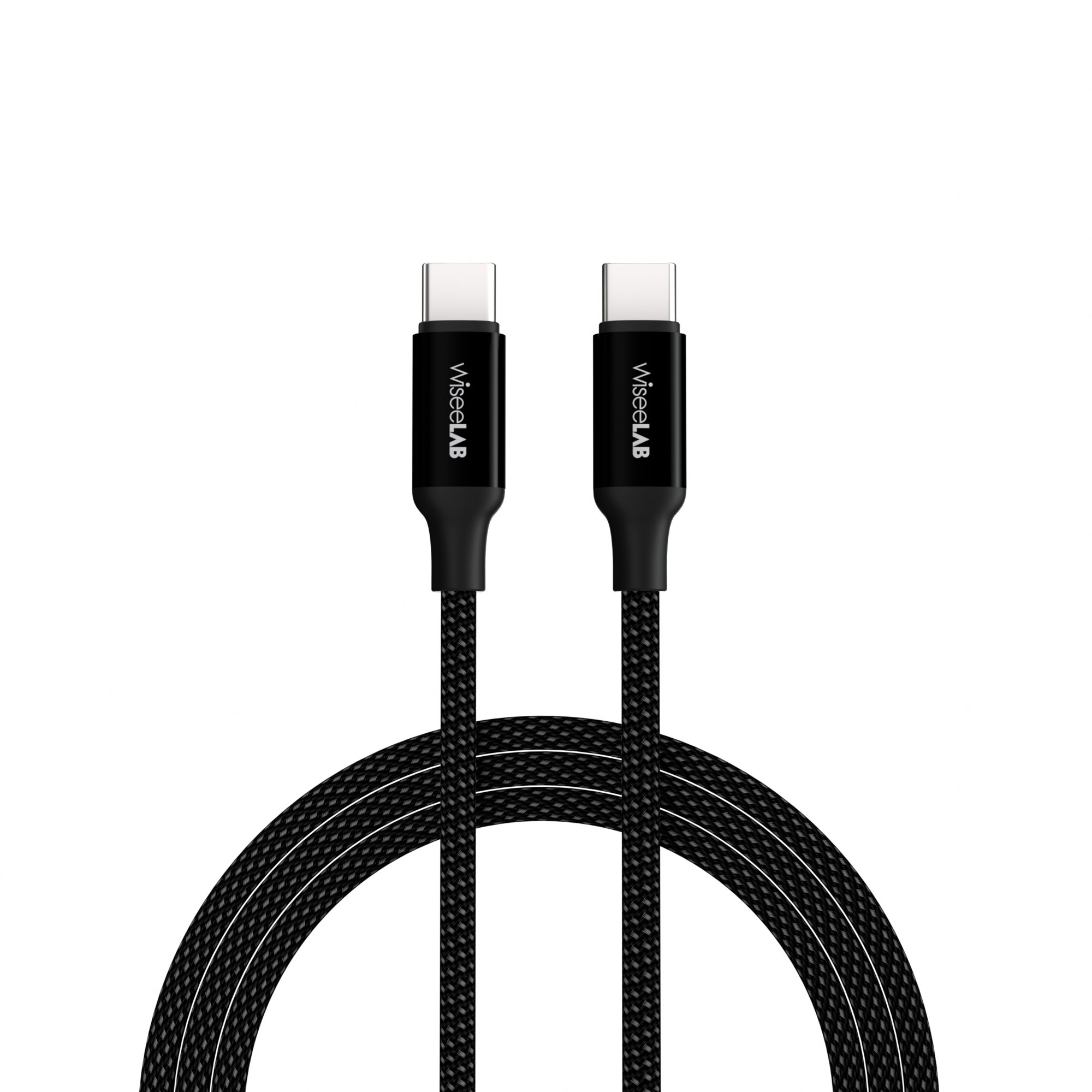 WiseeLAB USB-C & USB-C ケーブル(1.2m,100W,ナイロン編み)