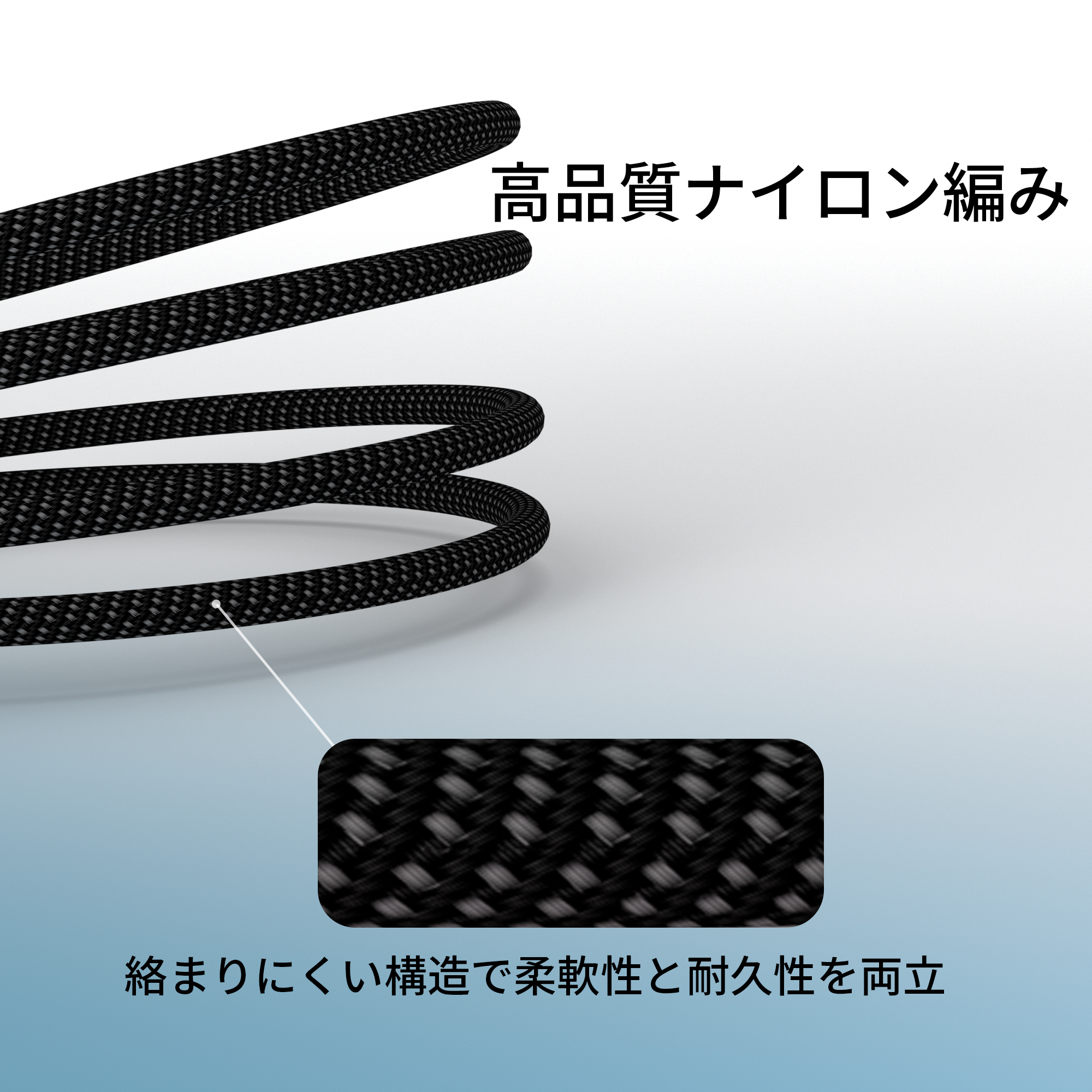 WiseeLAB MagCable｜USB-C & USB-C マグネット吸着ケーブル(1.0m, ナイロン編み)-WiseeLAB公式オンラインショップ