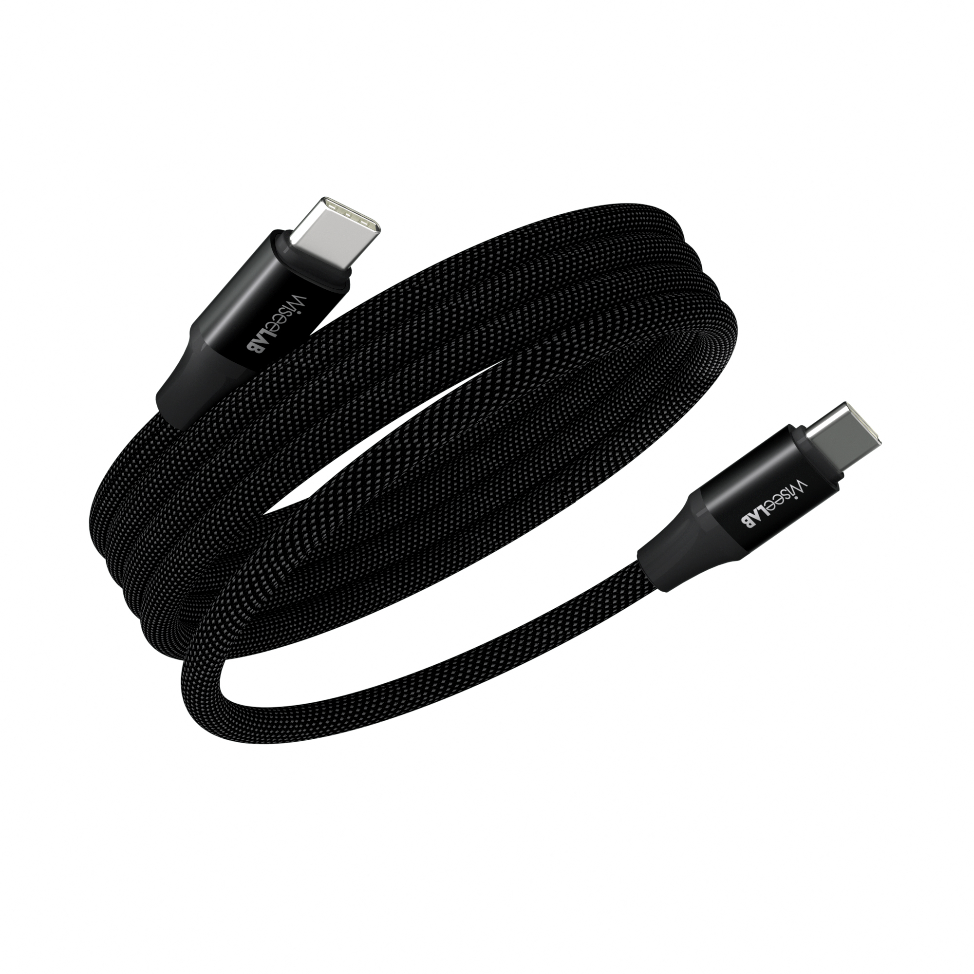 WiseeLAB MagCable｜USB-C & USB-C 絡まないケーブル(1m, ナイロン編み)