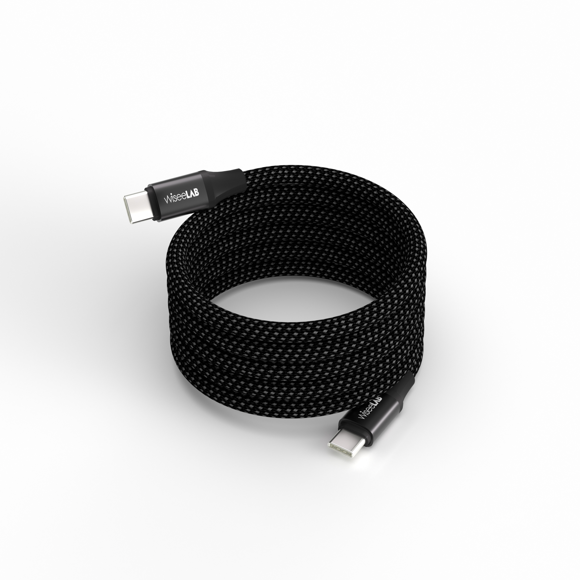 WiseeLAB MagCable｜USB-C & USB-C マグネット吸着ケーブル(1.0m, ナイロン編み)