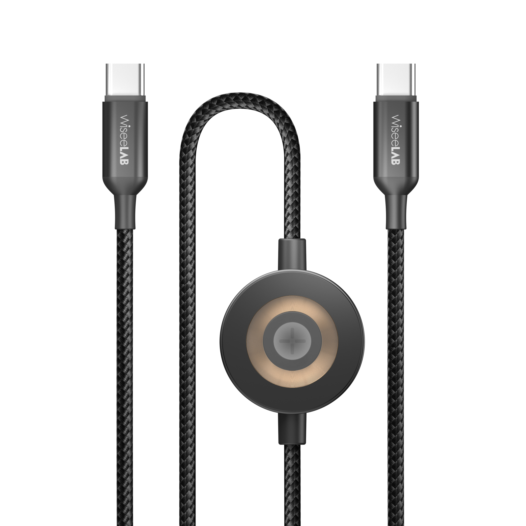 WiseeLAB MagLink｜Apple Watch用ワイヤレス充電 & USB-C ケーブル（2-in-1,1m, ナイロン編み）