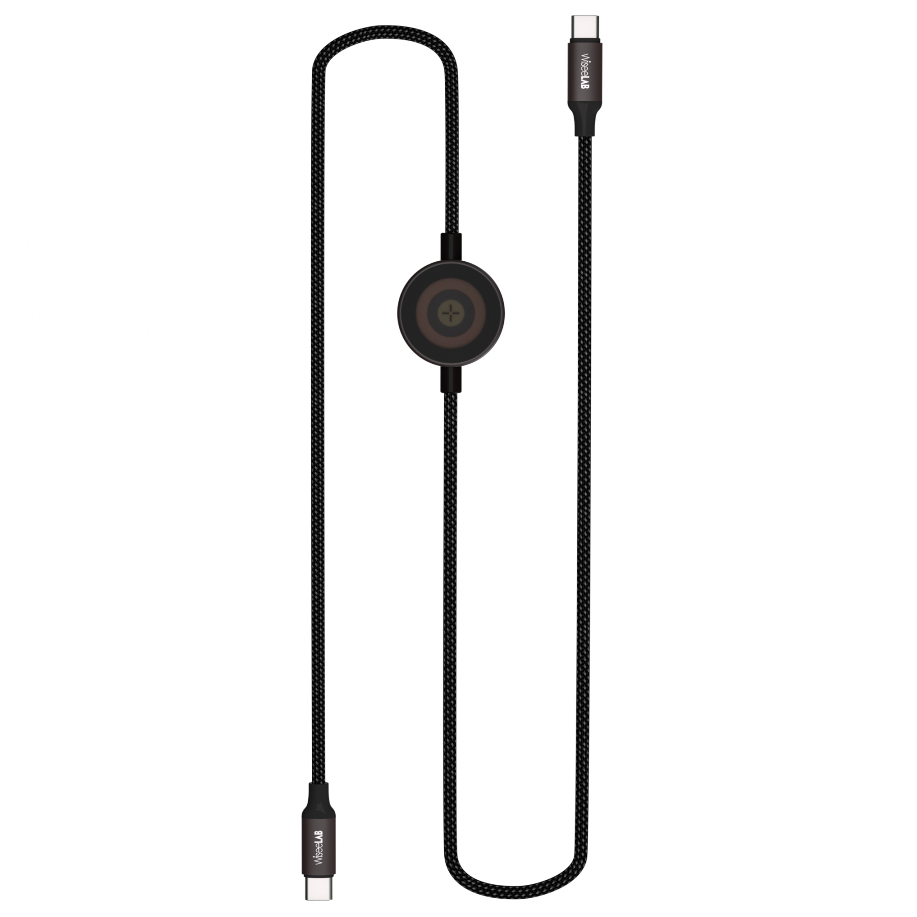 WiseeLAB MagLink｜Apple Watch用ワイヤレス充電 & USB-C ケーブル（1.2m, ナイロン編み）