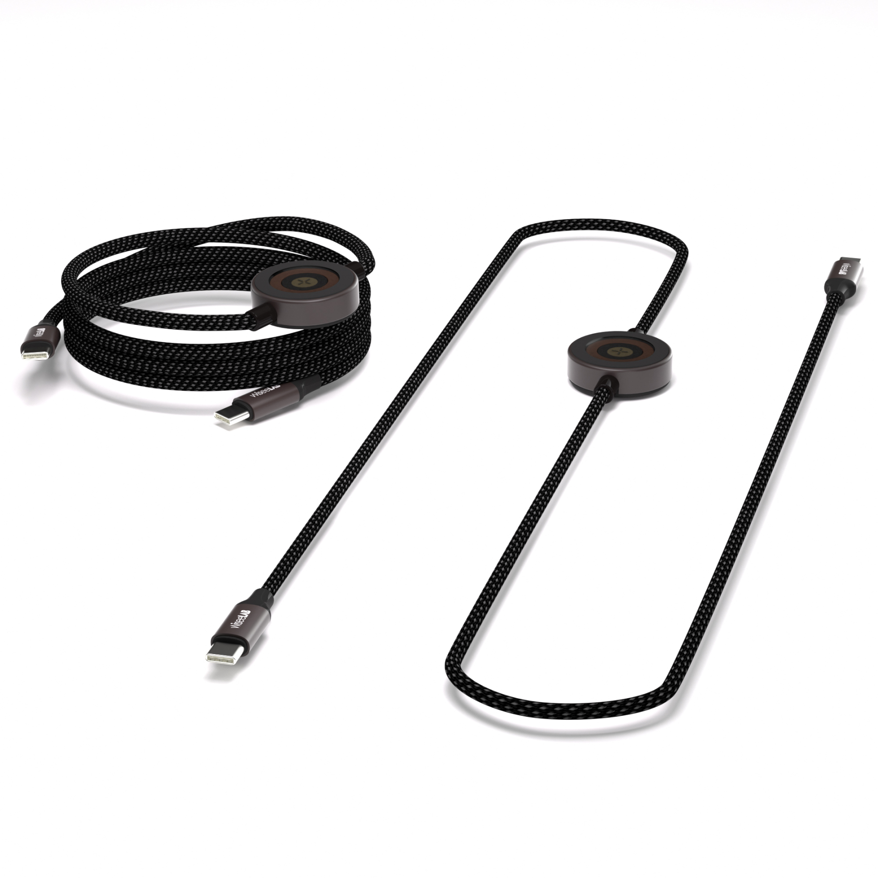 【2点セット】WiseeLAB MagLink｜Apple Watch用ワイヤレス充電 & USB-C ケーブル（1.2m, ナイロン編み）