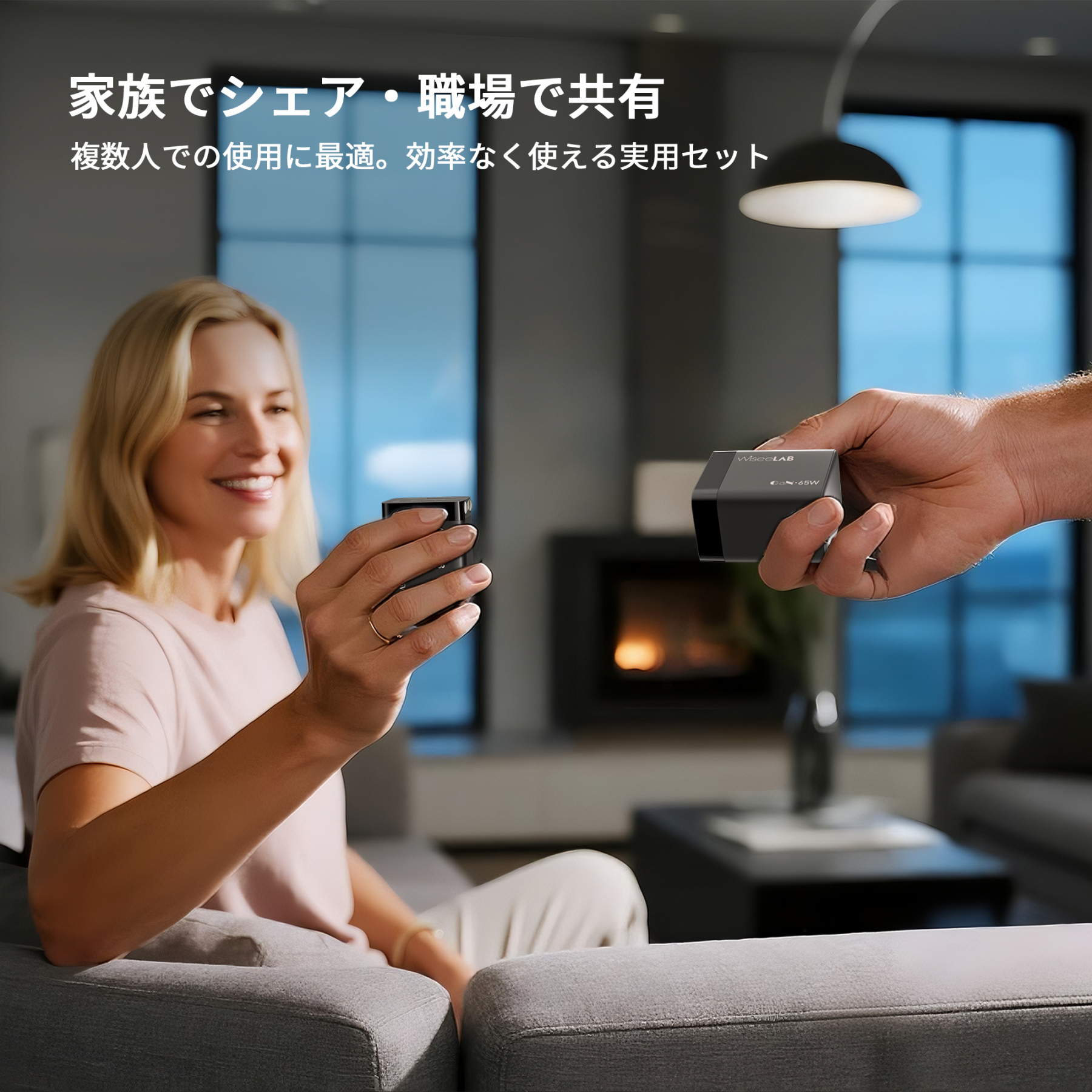 【2点セット】WiseeLAB Charger Q65｜65W急速充電器（USB-C 1ポート）