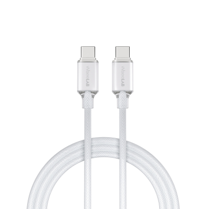 WiseeLAB Clear Tough Cable｜USB-C & USB-C 耐断線ケーブル(1.2m,ナイロン編み)