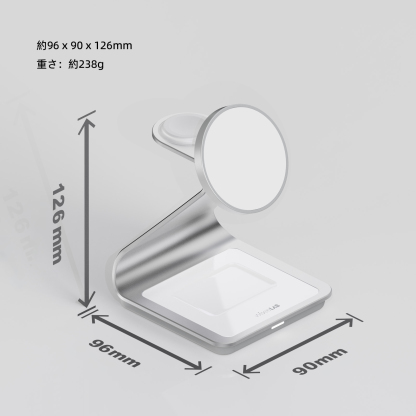 WiseeLAB Wireless Charger W15｜マグネット式ワイヤレス充電器（3-in-1）