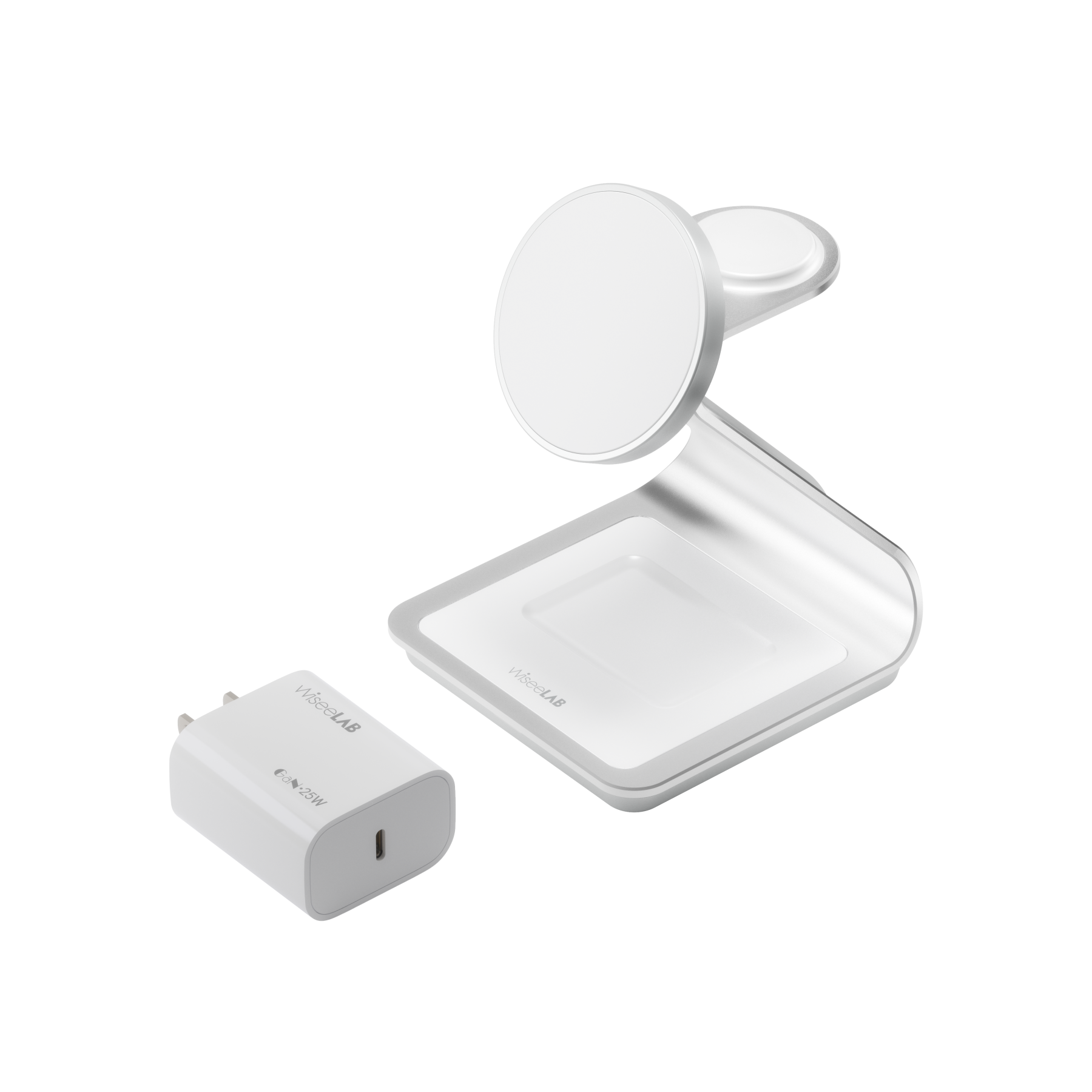 WiseeLAB Wireless Charger W15｜マグネット式ワイヤレス充電器（3-in-1）