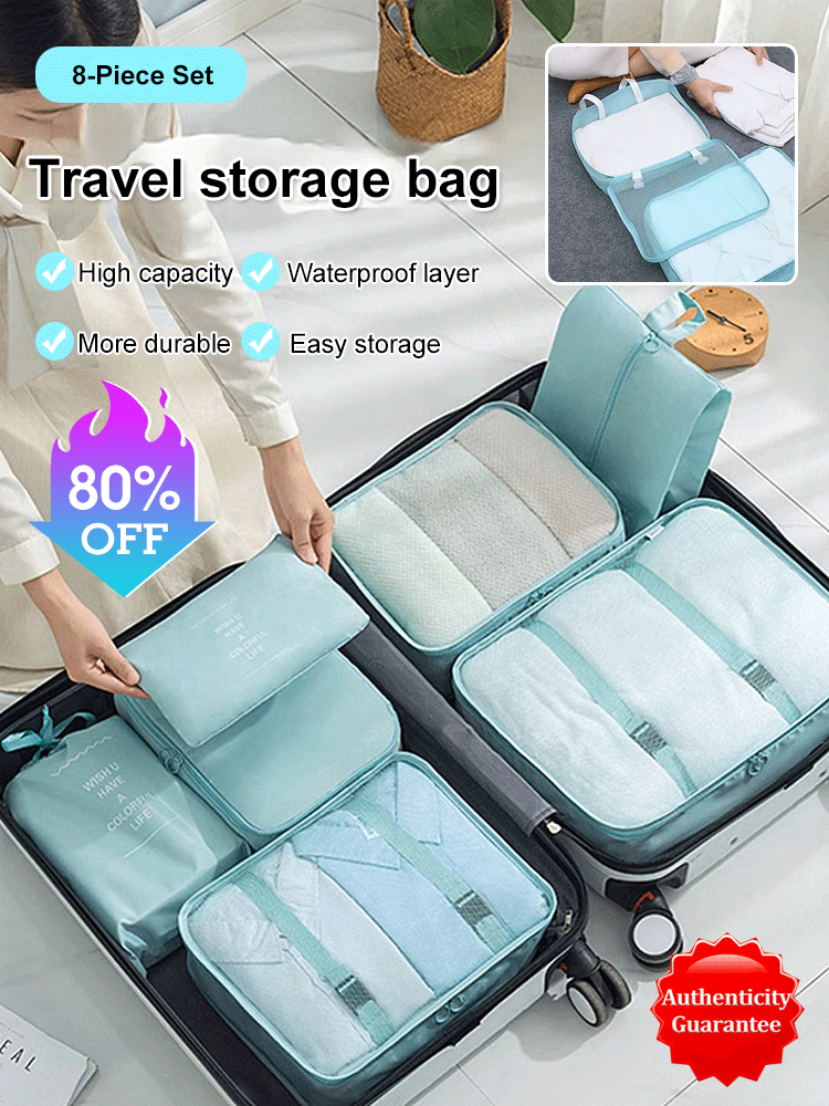 Japanese style clothing sorting storage bag 8-piece set