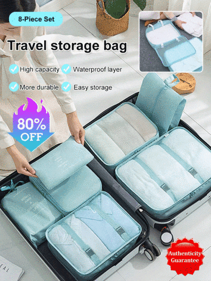 Japanese style clothing sorting storage bag 8-piece set