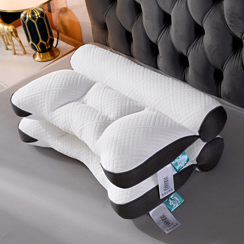 Comfortable goose down pillow for sleep enhancement and cervical protection