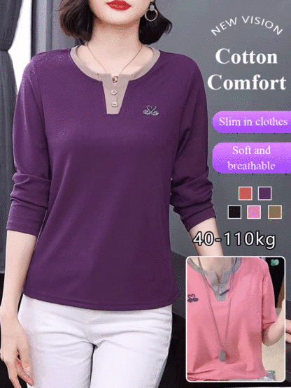 🌟Loose long sleeve casual T-shirt