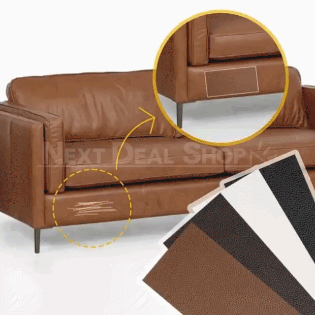 Self-adhesive leather. Genuine leather texture.