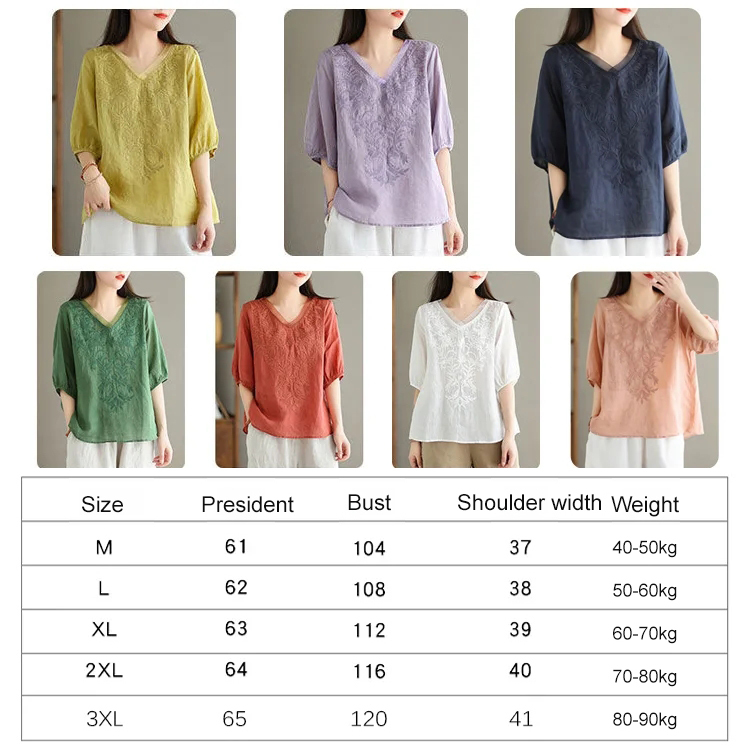 Medium-sleeved thin flesh-concealing jacquard cotton shirt