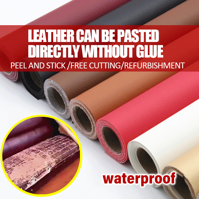 Self-adhesive leather. Genuine leather texture.