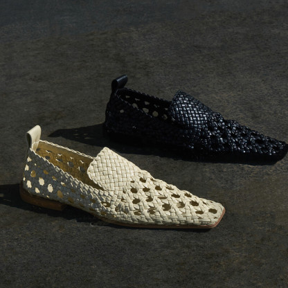 Francoise Handwoven Mules