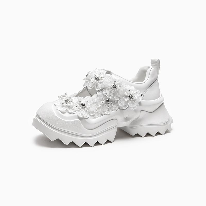 Lace flower sneakers