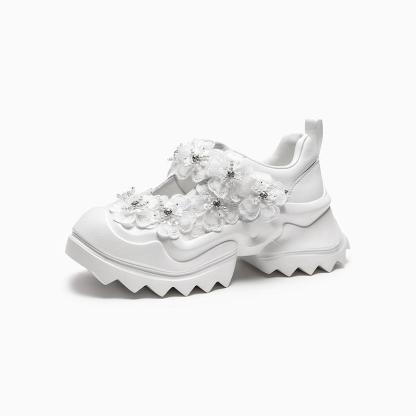 Lace flower sneakers