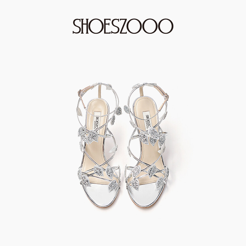 Leaf design high heels