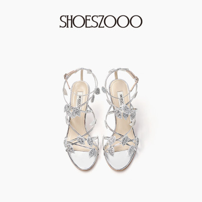 Leaf design high heels