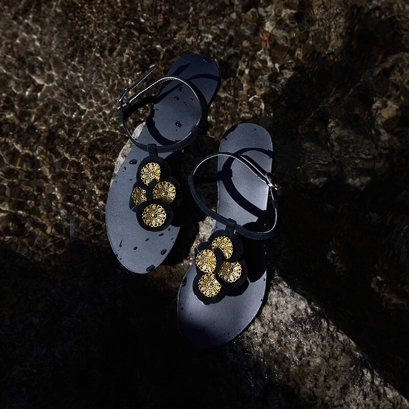 Handcrafted Sandals with Cast Bronze Relief
