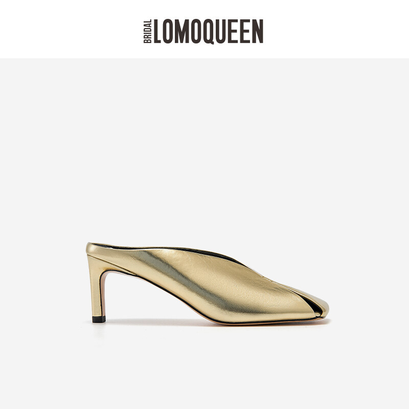Metallic Cowhide Mules