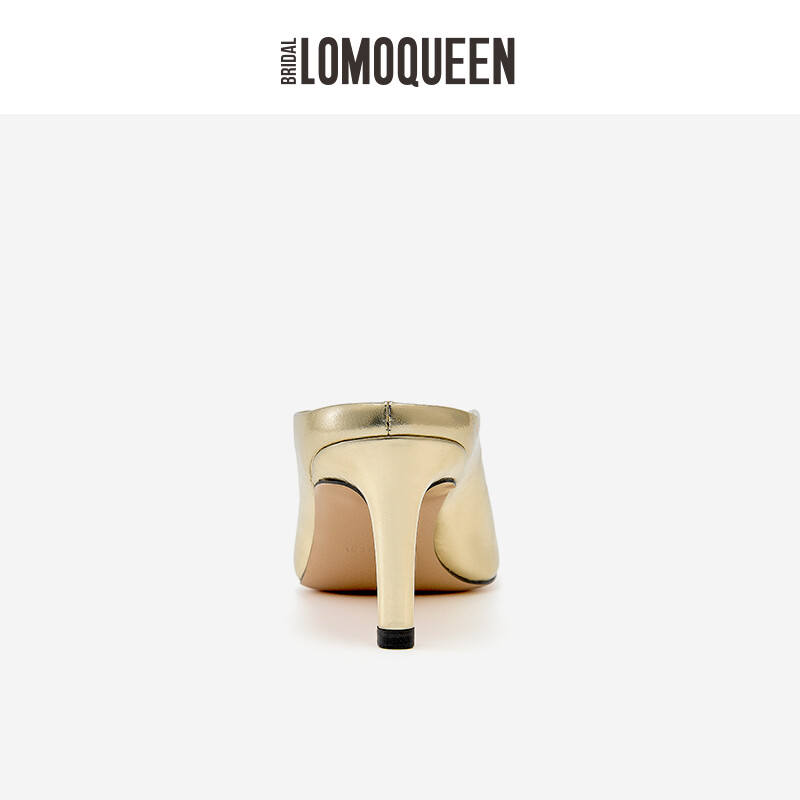 Metallic Cowhide Mules