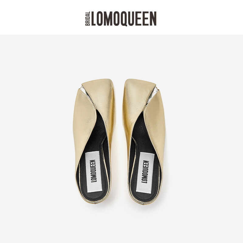 Metallic Cowhide Mules