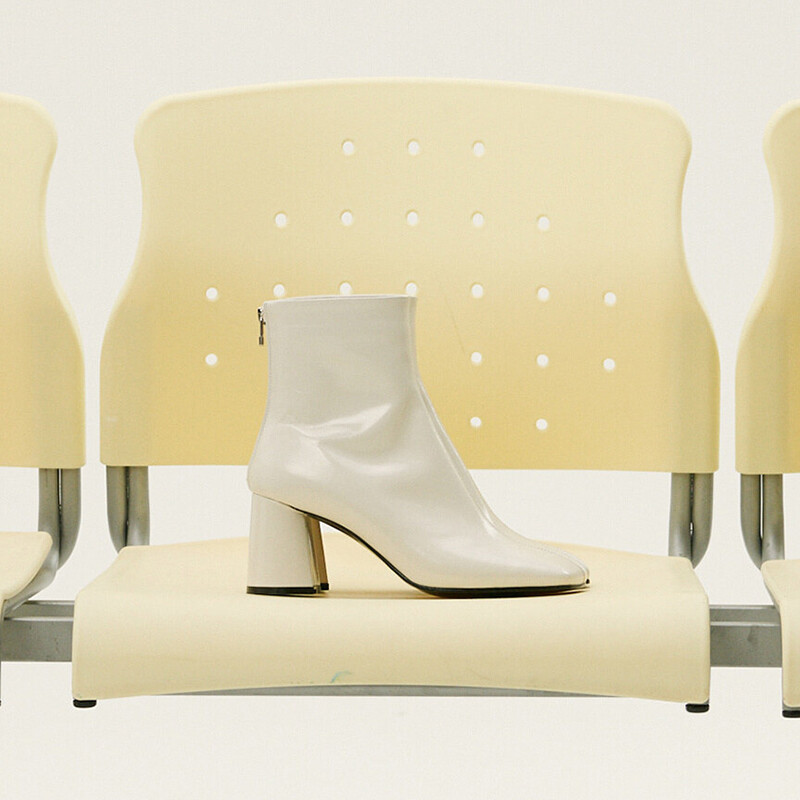Designer Leather Heel Boots