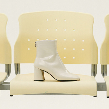 Designer Leather Heel Boots