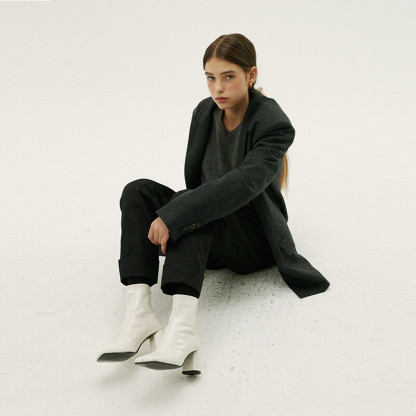 Designer Leather Heel Boots