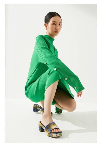 Spring Bouquet Chunky Heel Sandals