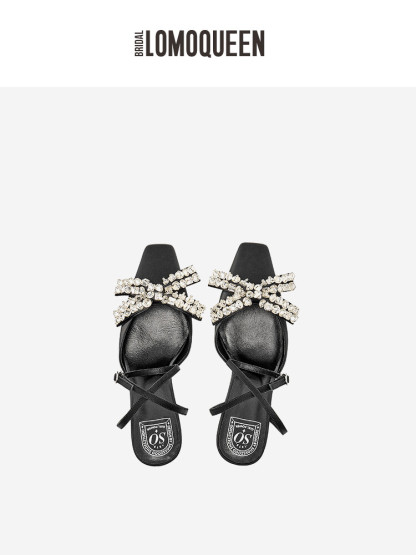 Silk Cowhide Butterfly High Heels