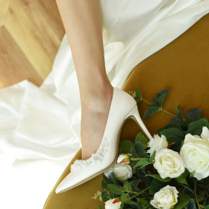 Edelweiss French Bridal Heels
