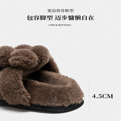 Sweet faux fur sandals