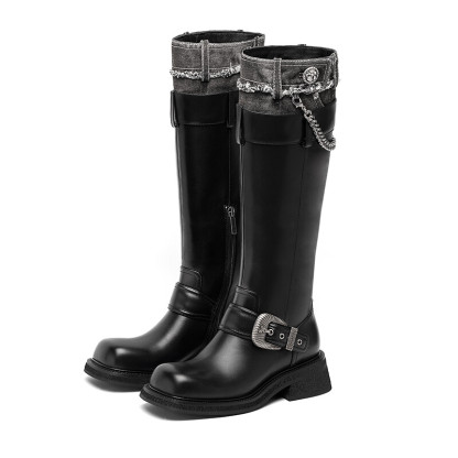 Block Vintage Long Boots