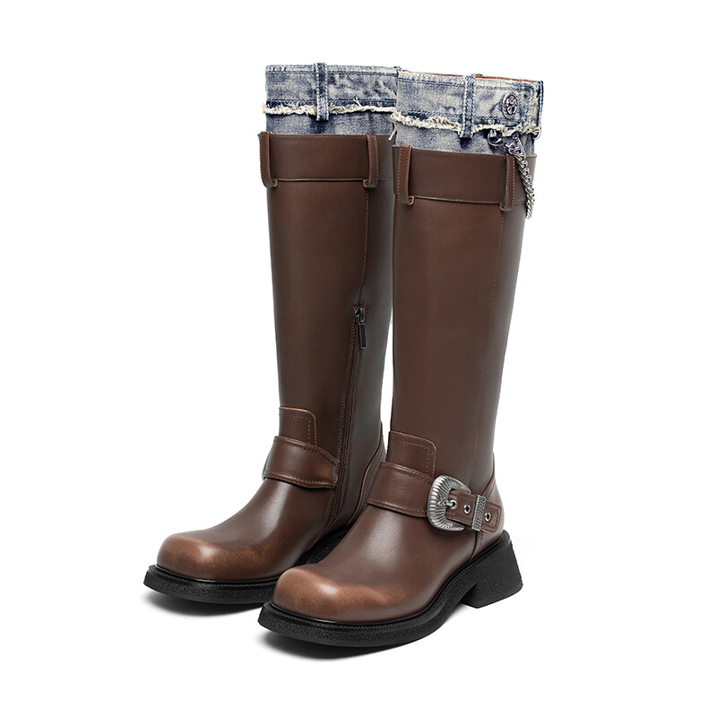 Block Vintage Long Boots
