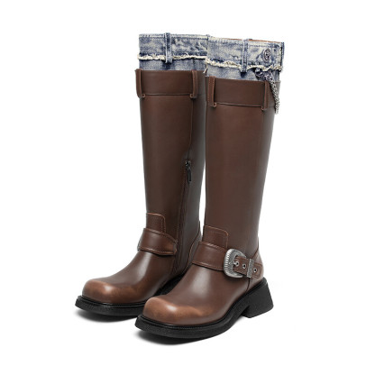 Block Vintage Long Boots