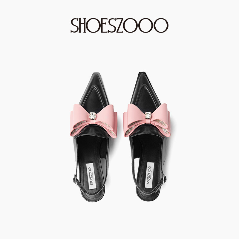 Bowknot Color-block High Heels 