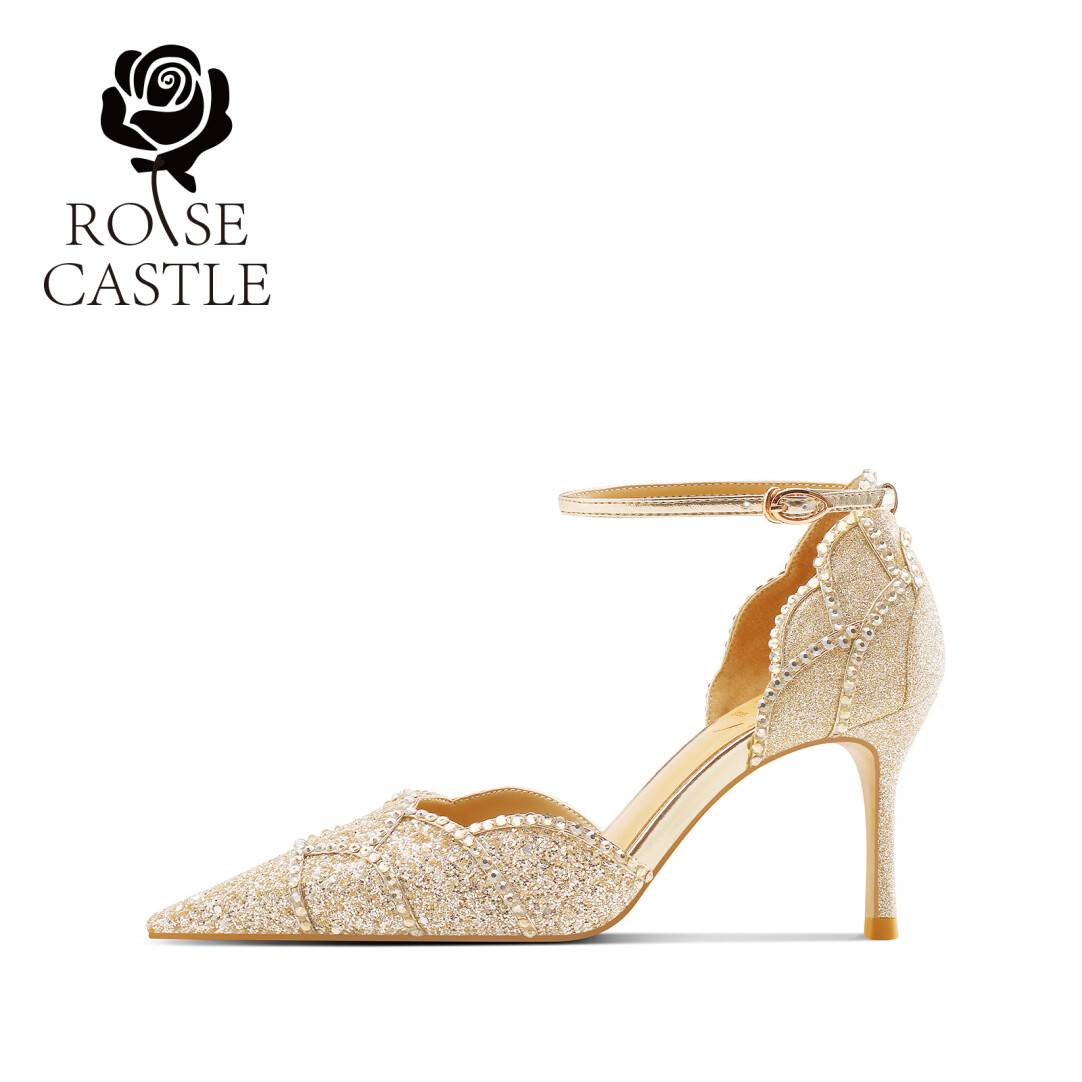 Rose Crystal Bridal Heels