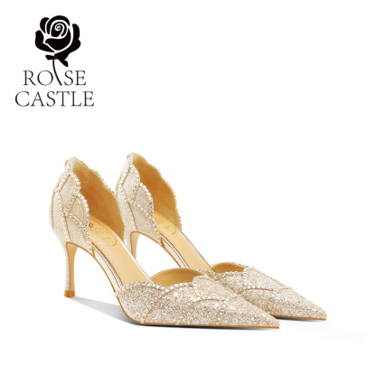 Rose Crystal Bridal Heels