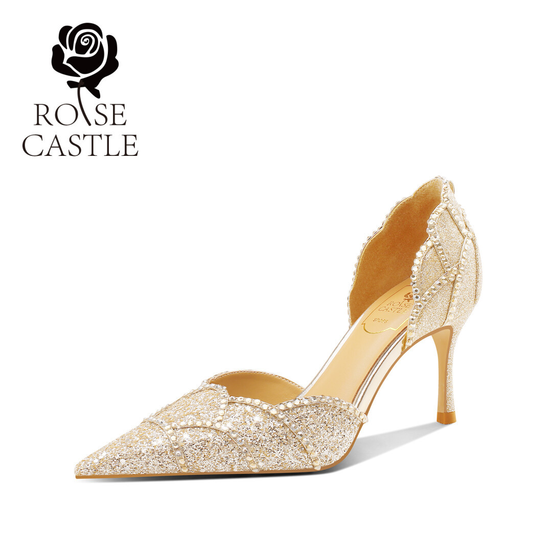 Rose Crystal Bridal Heels