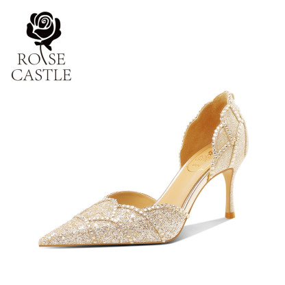 Rose Crystal Bridal Heels